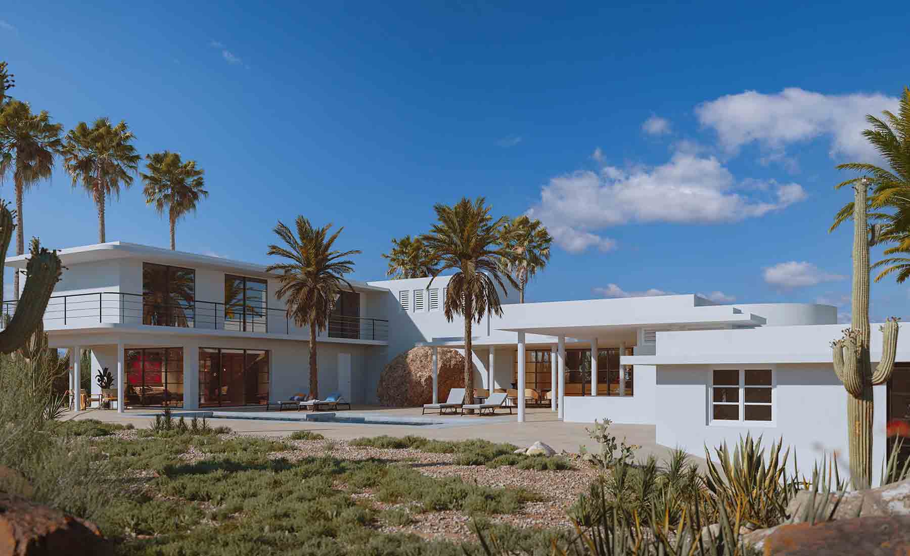 visualisatie van villa rock in curacao